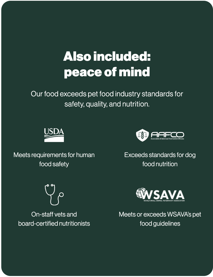 Also included: peace of mind